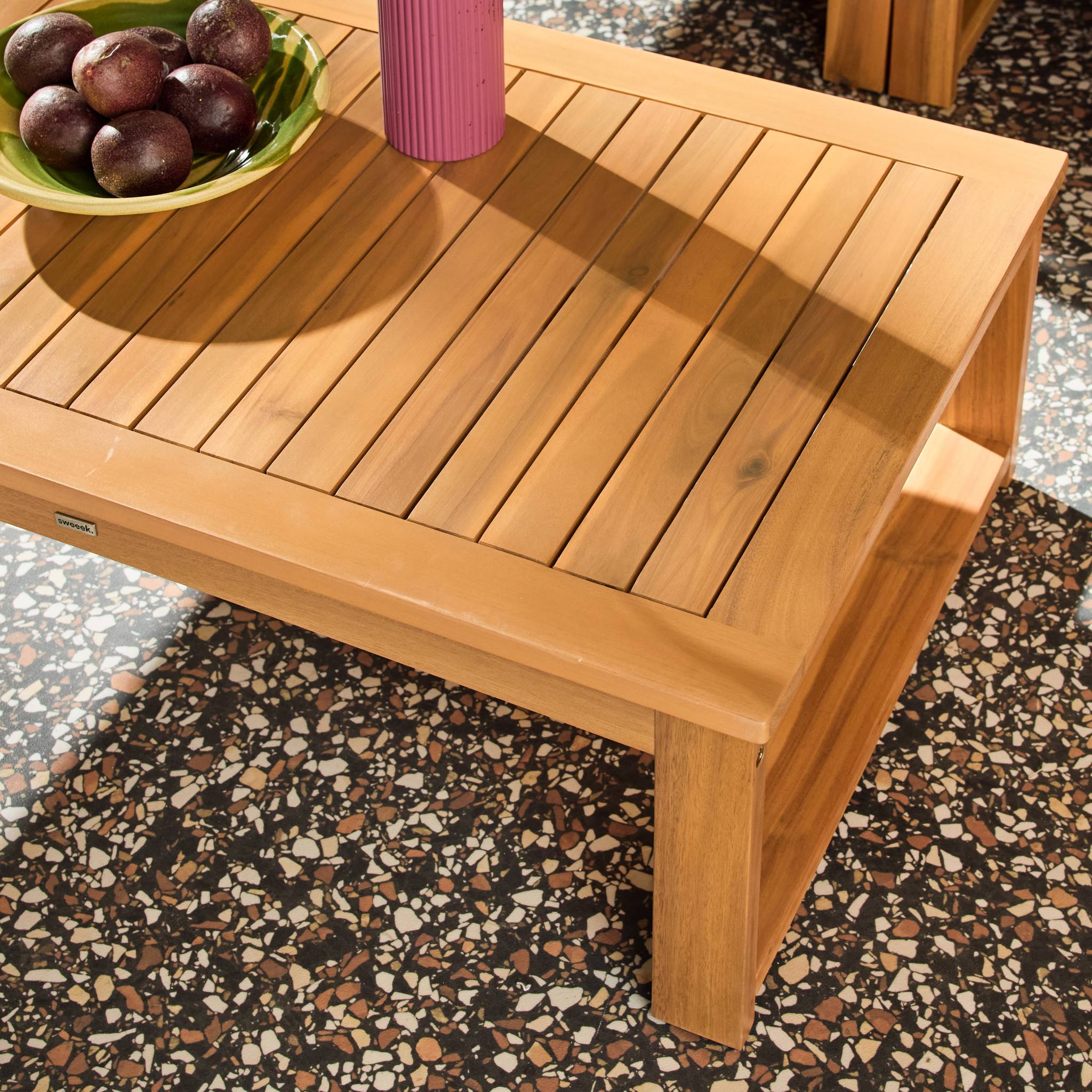 Salon de jardin modulable bois d'acacia 4 places TULA