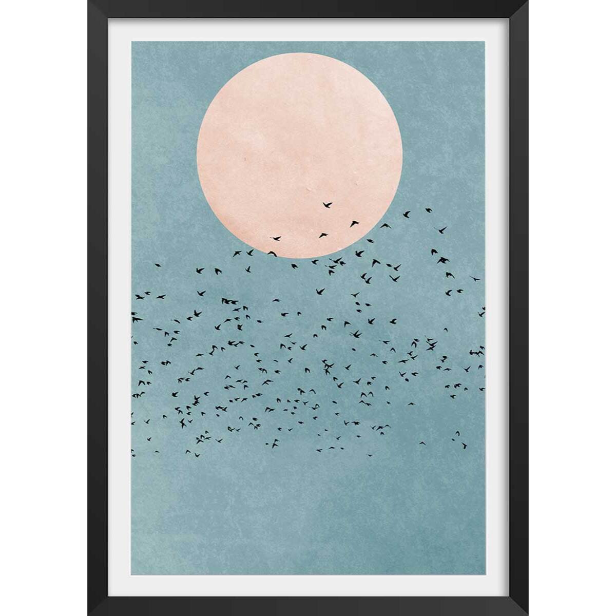 Affiche paysage Beauté du jour Affiche + cadre en bois - Noir