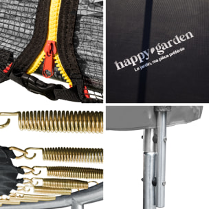 Trampoline réversible avec accessoires - Gris