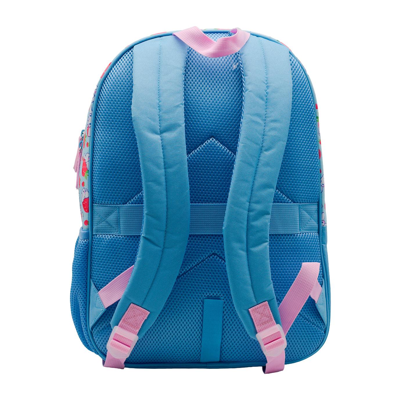 Zaino Primario Cinnamoroll a doppio scomparto, grande capacità e adattabile al carrello. Con accessorio pom pom.