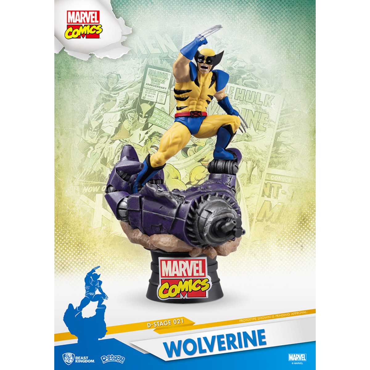 Wolverine Marvel Statua Wolverine D-Select Diorama Figura 15 cm Beast Kingdom