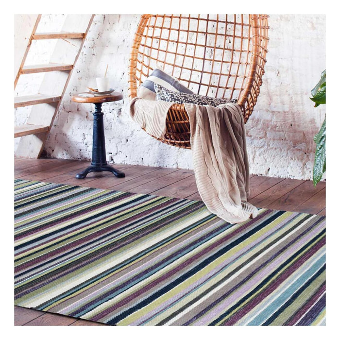 Tapis kilim fait main en laine motif géométrique