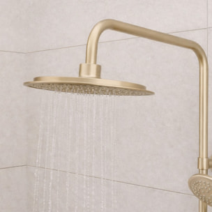 Colonne de douche Thermostatique finition Or Doré Brossé 133x26x52 cm - MOLLY GOLD