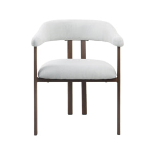 Lot de 2 chaises de salle à manger imitation bois "Serelia" - Gris clair