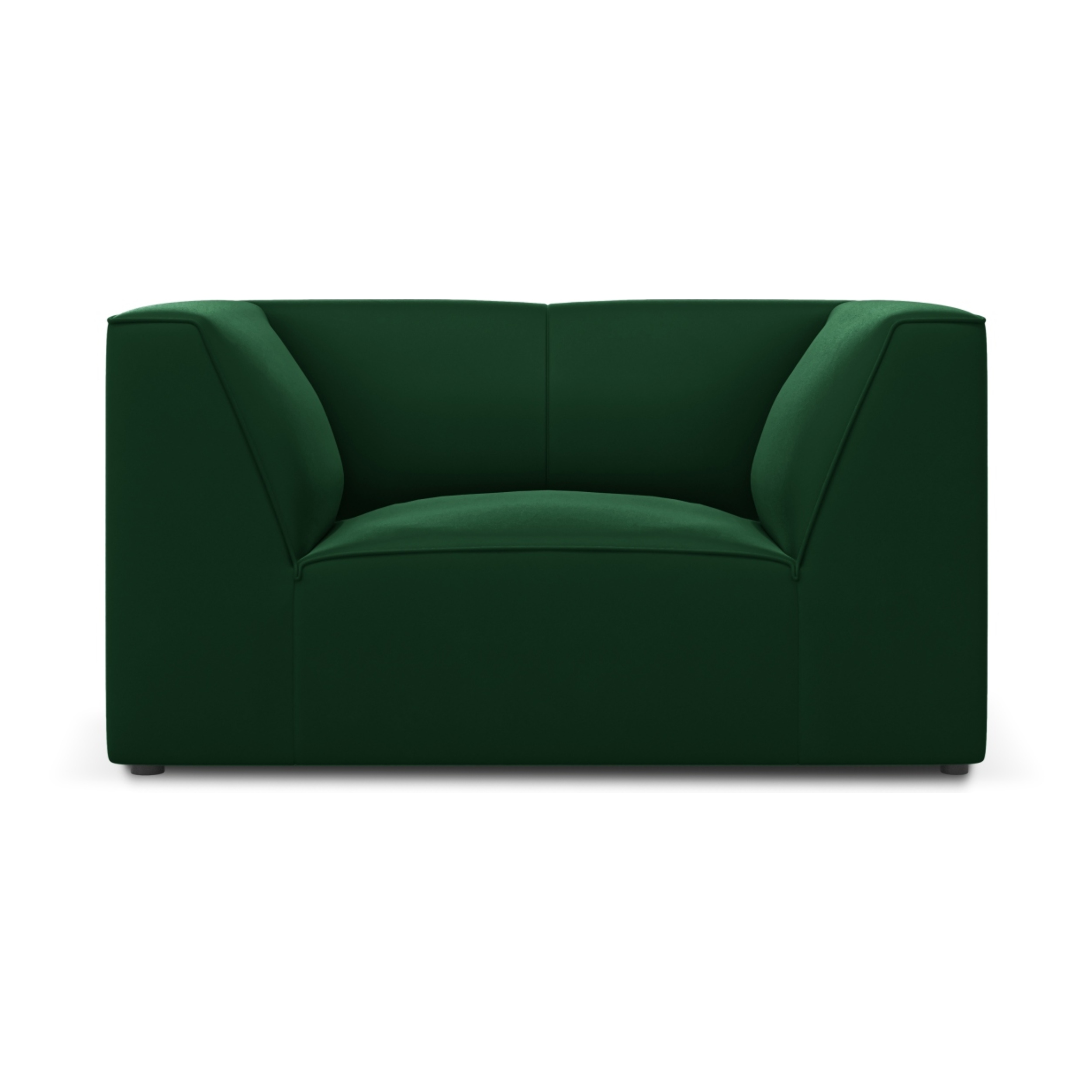 Fauteuil "Charles" en velours vert