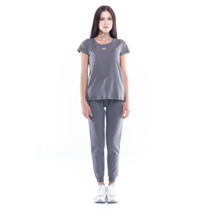 Camiseta básica mujer manga corta cuello redondo