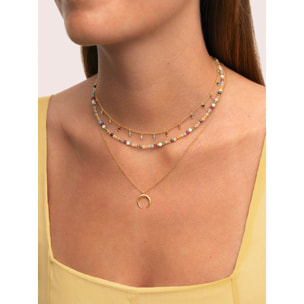 Collar Altea Colors Acero Baño Oro