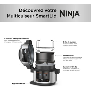 Multicuiseur NINJA Foodi OL550EU gris/noir 6 L, 11 modes de cuisson dont air fryer