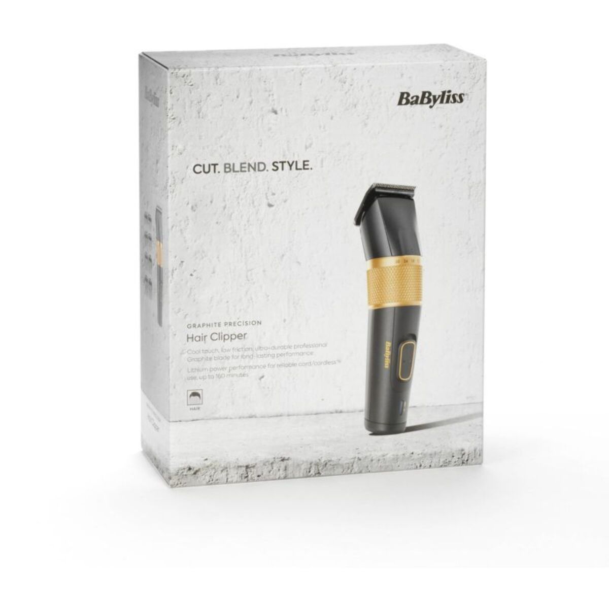 Tondeuse cheveux BABYLISS E987E Graphite Precision, 27 hauteurs de coupe, précision 0,5 mm, autonomie 160 mn