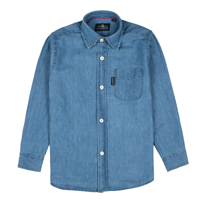 Camicia denim Polo Club St Martin Blu