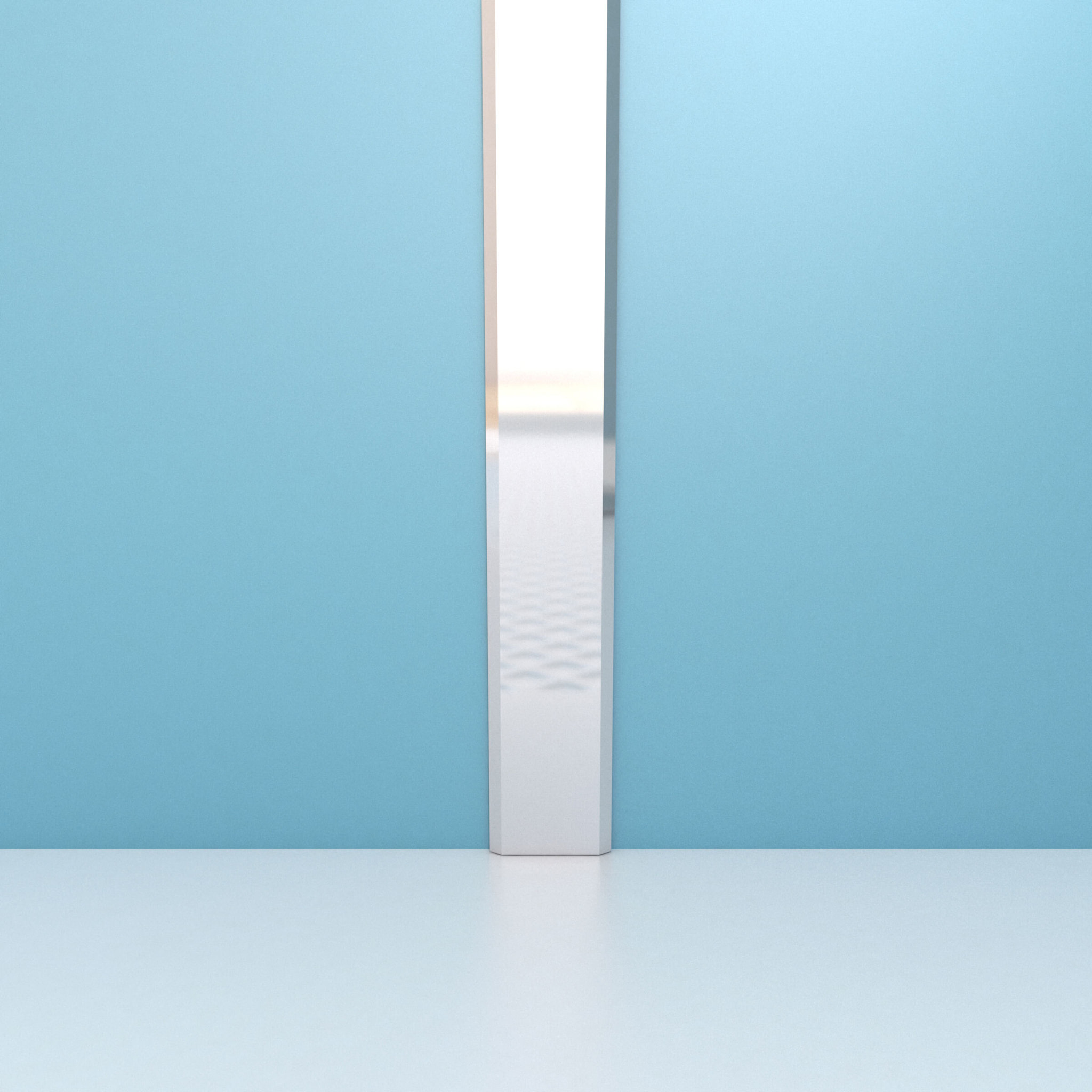 Profilé de jonction en Aluminium Finition Anodisé Brillant pour Panneaux Muraux - 20x5x2100 mm