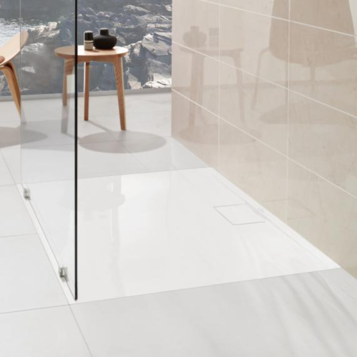 Pack receveur antidérapant Architectura Metalrim + Kit d'étanchéité WEDI