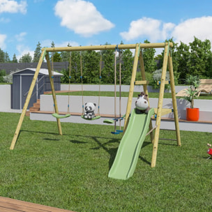 Balançoire en bois 2,30 m Topwood TUTTI 2 - 6 enfants