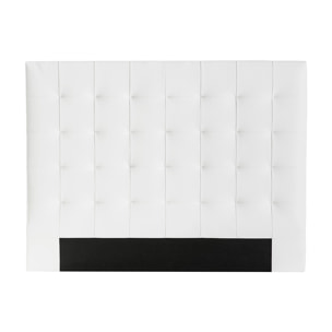 Tête de lit capitonnée blanc cassé 160 cm HALCIONA