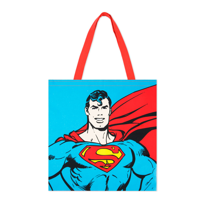 Shopper Excelsa Superman, cotone, 41,5 x 41,5 cm, multicolore