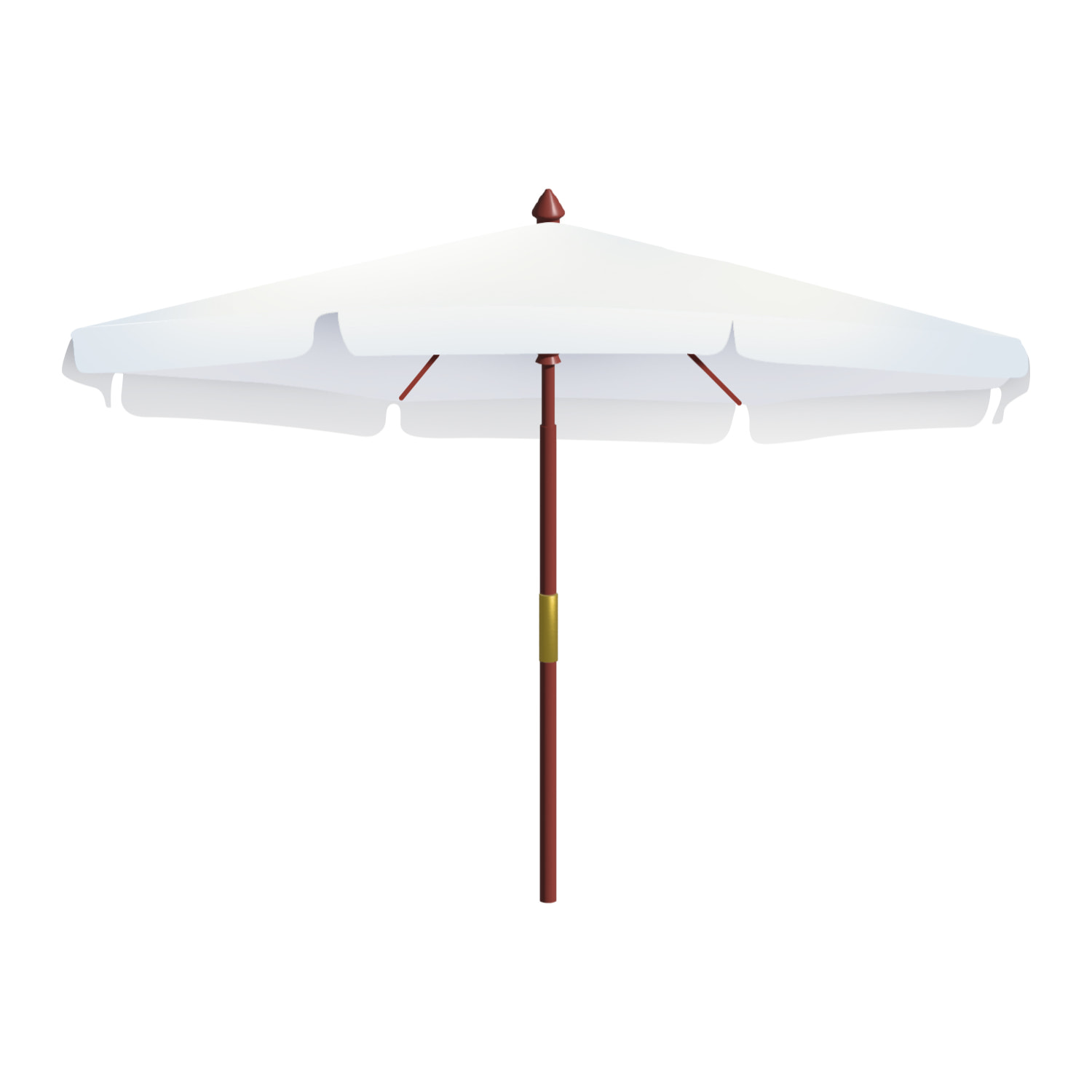 Natural Xl - Ombrellone Giardino Legno Ottagonale Ø 350 Cm Bordura