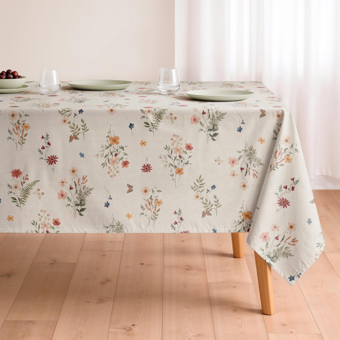 Mantel antimanchas RAMILLETE MULTICOLOR - 100% algodón