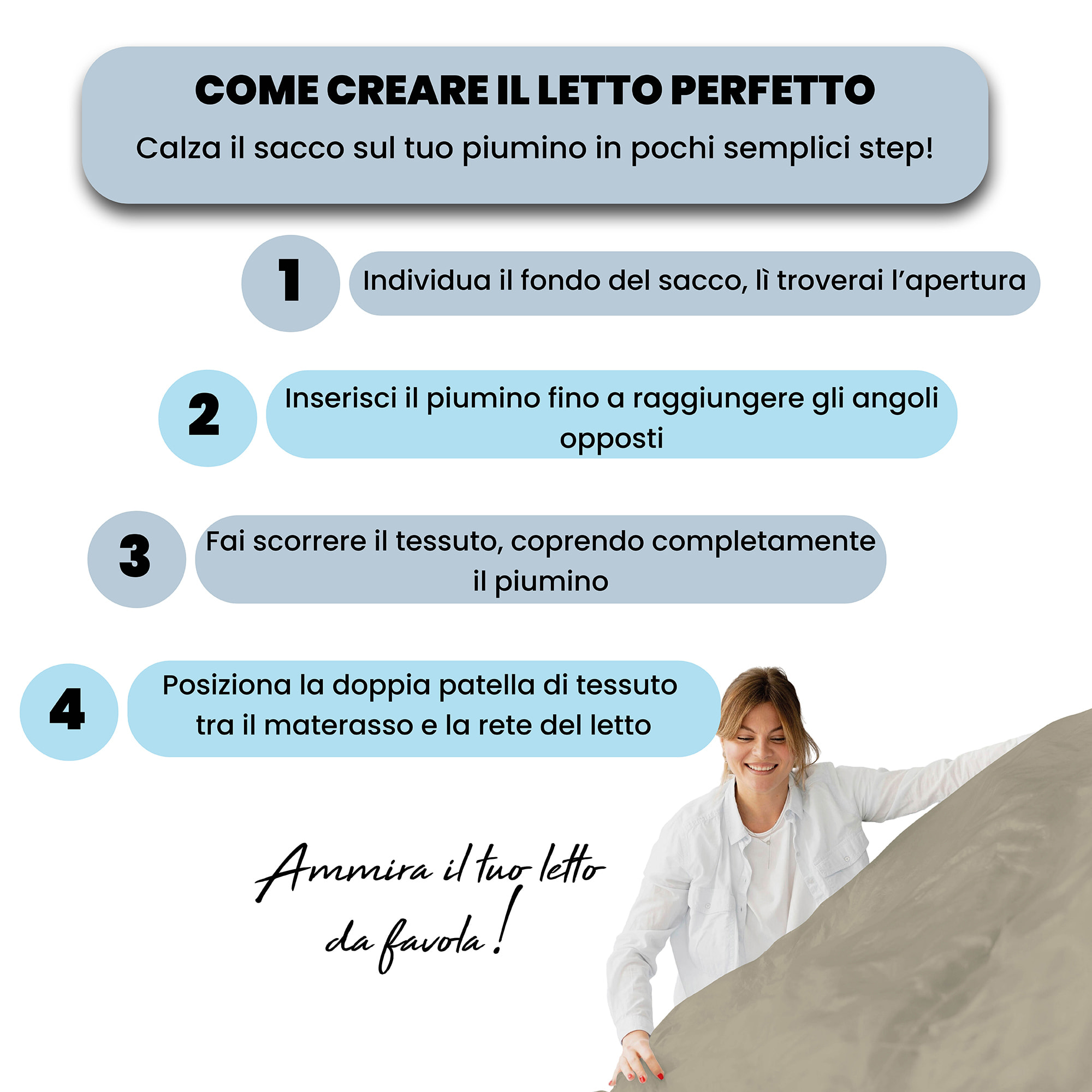 PARURE COPRIPIUMINO NATURAL COLOR SINGOLO - 100% COTONE MADE IN ITALY