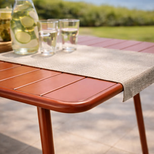 Table de jardin 8-10 places 200cm terracotta EVORA