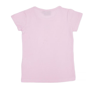 Camiseta de manga corta de niña con logo pequeño foil