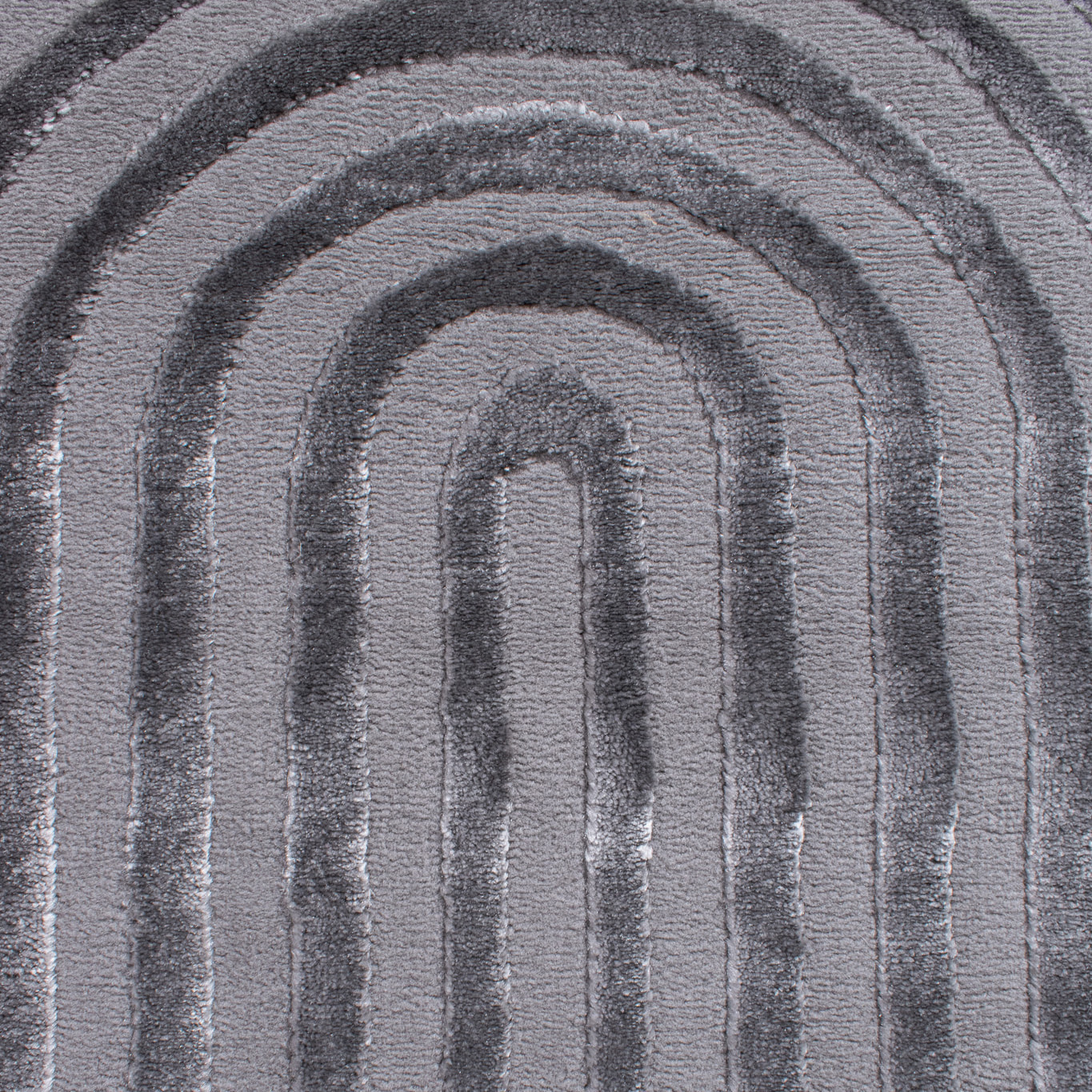 BIANCA - Tapis motif en relief gris