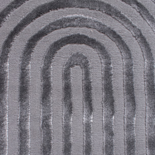 BIANCA - Tapis motif en relief gris