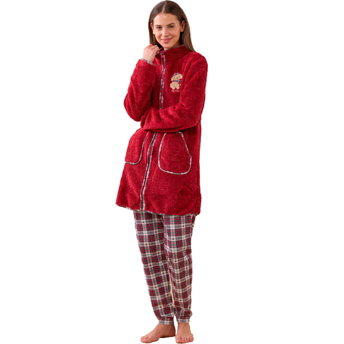 Vestaglia donna lily in paris in coral con zip Noidinotte