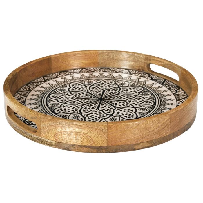 PLATEAU ROND MANGUIER DUNE NOIR D35