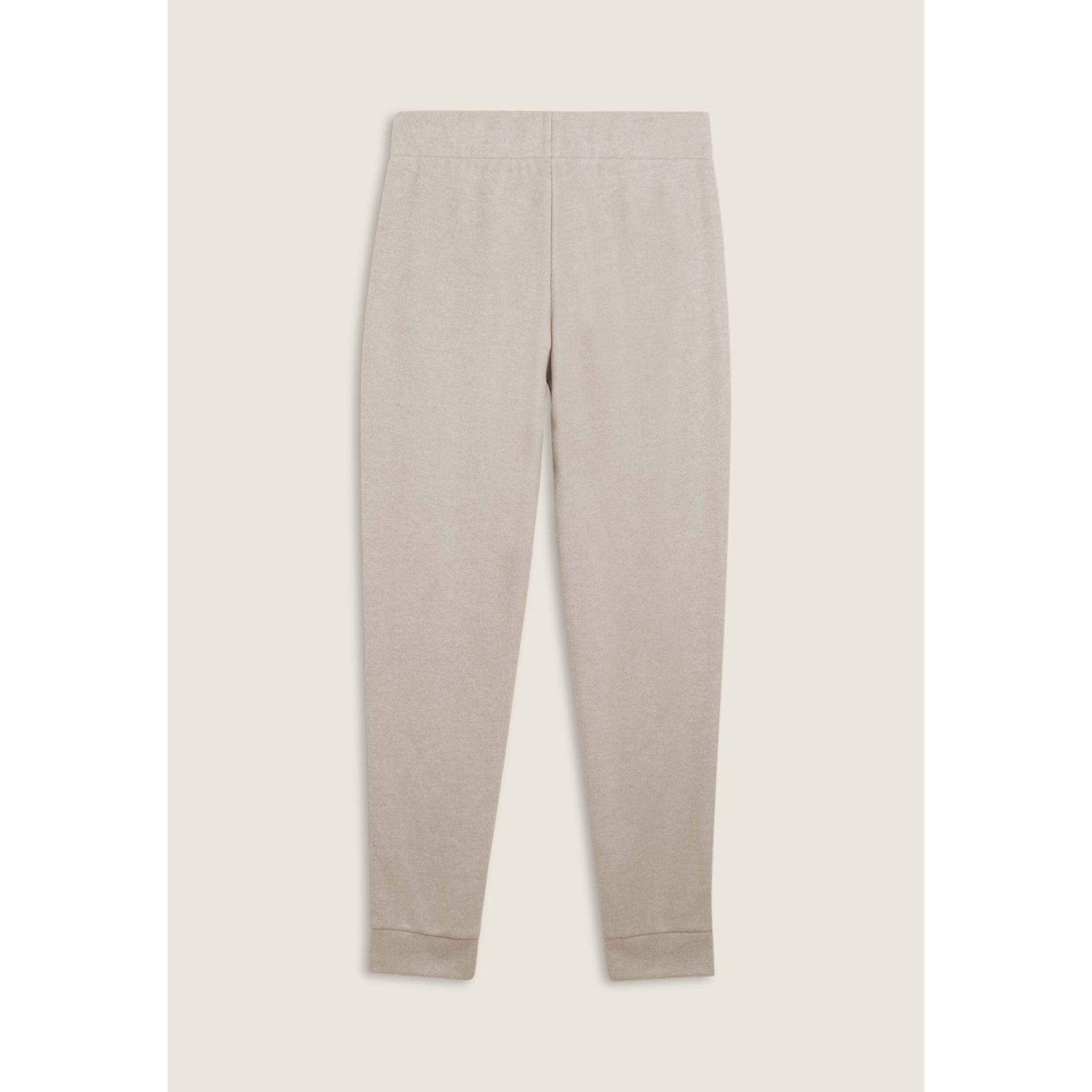 Pantaloni donna effetto tricot con polsini