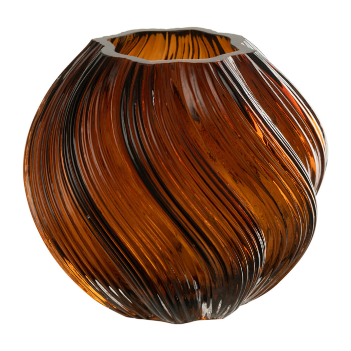 J-Line vase Carol - verre - brun - small