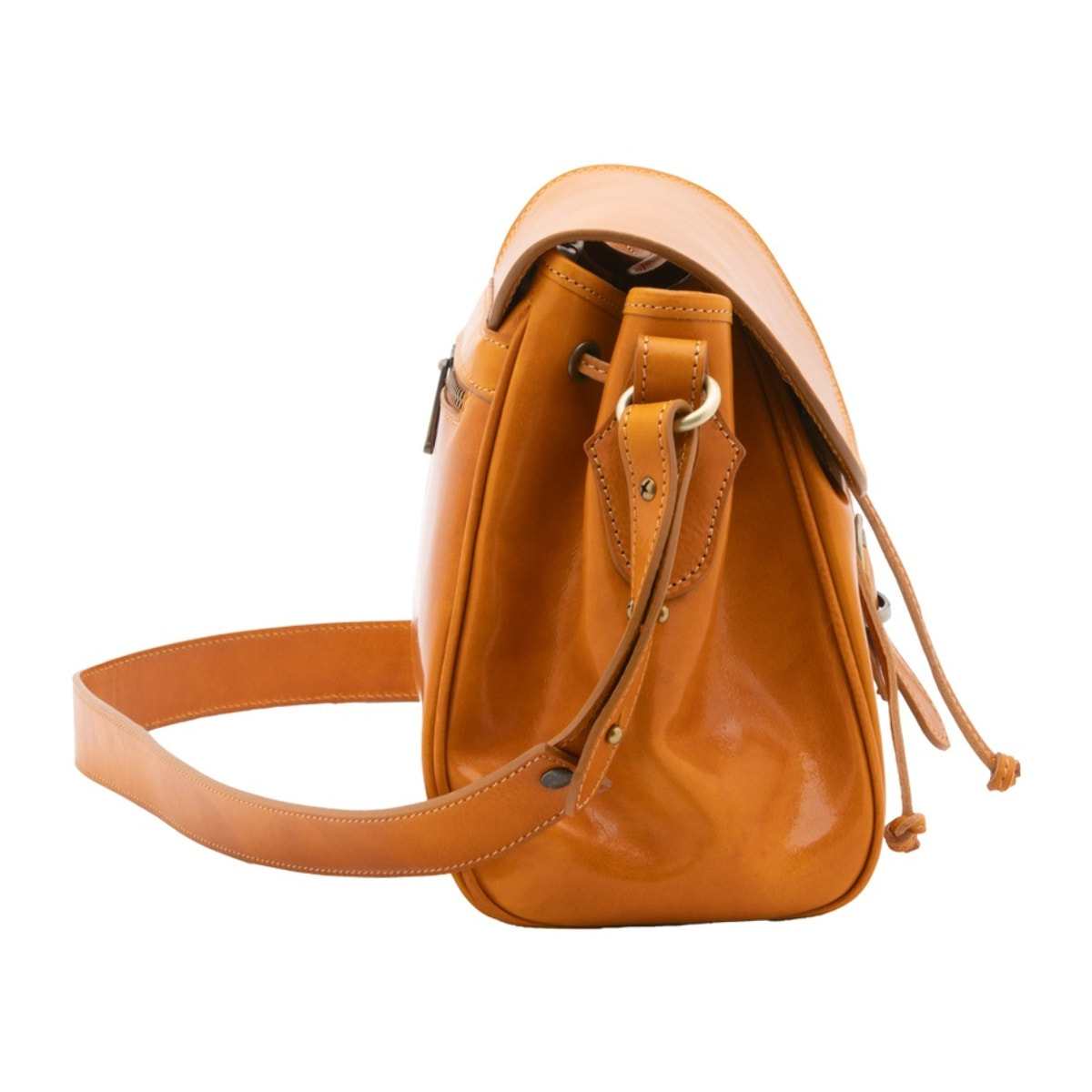 Borsa a secchiello da donna - Modello False - Vera pelle - 24.0 x 24.0 x 14.0 cm