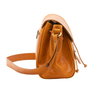 Borsa a secchiello da donna - Modello False - Vera pelle - 24.0 x 24.0 x 14.0 cm