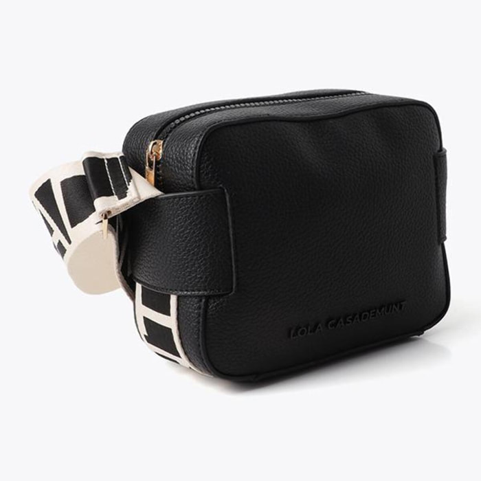 Borsa a tracolla in nylon a contrasto