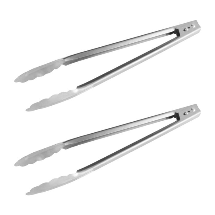Ensemble de 2 Pinces multifonction inox 30 cm Fackelmann