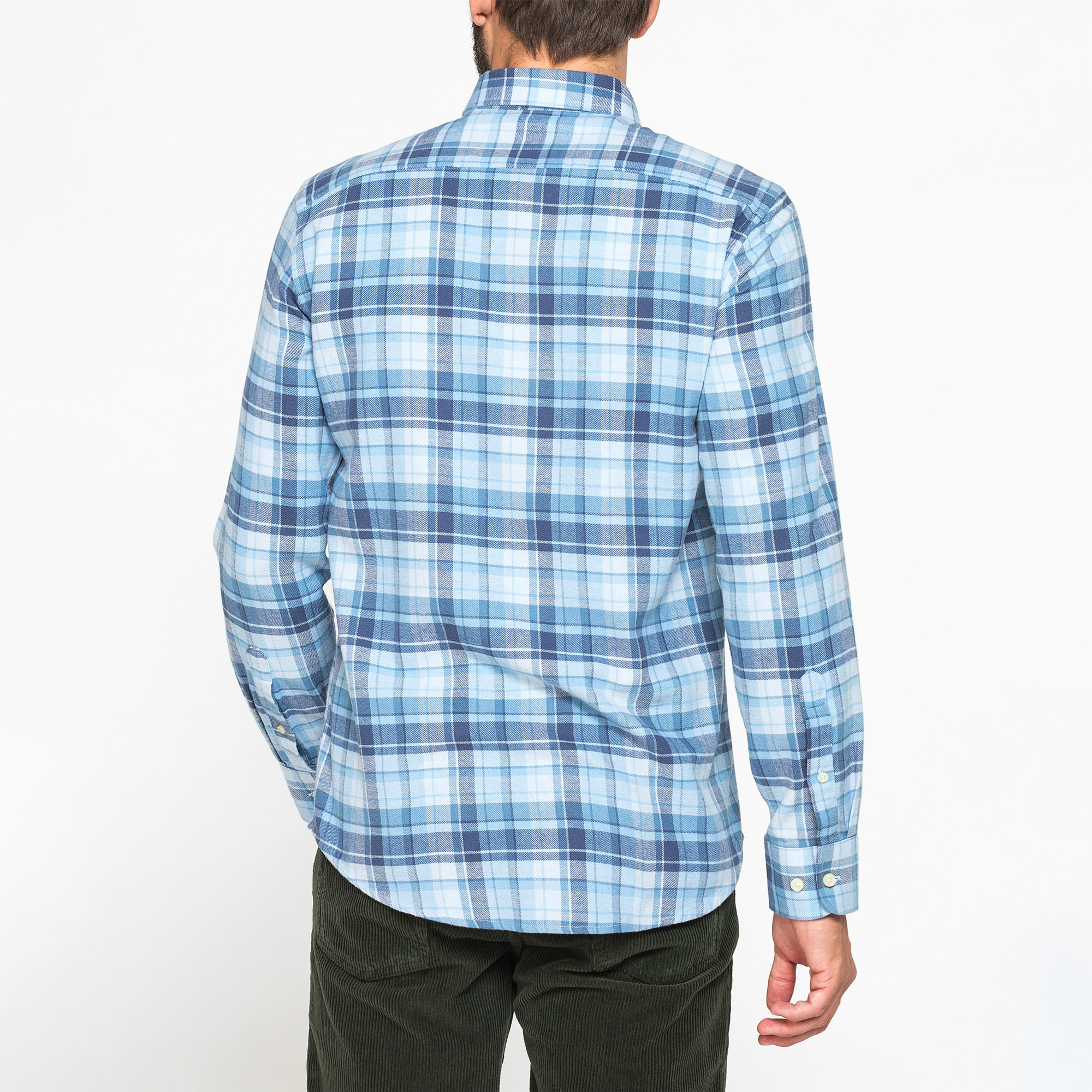 CAMICIA FANTASIA IN FLANELLA LEGGERA CON PREGIATO FILATO MELANGE