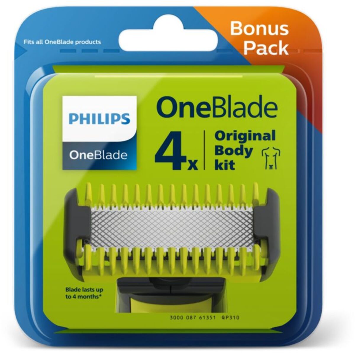 Lame one blade PHILIPS Lot 4 lames One Blade QP310/50