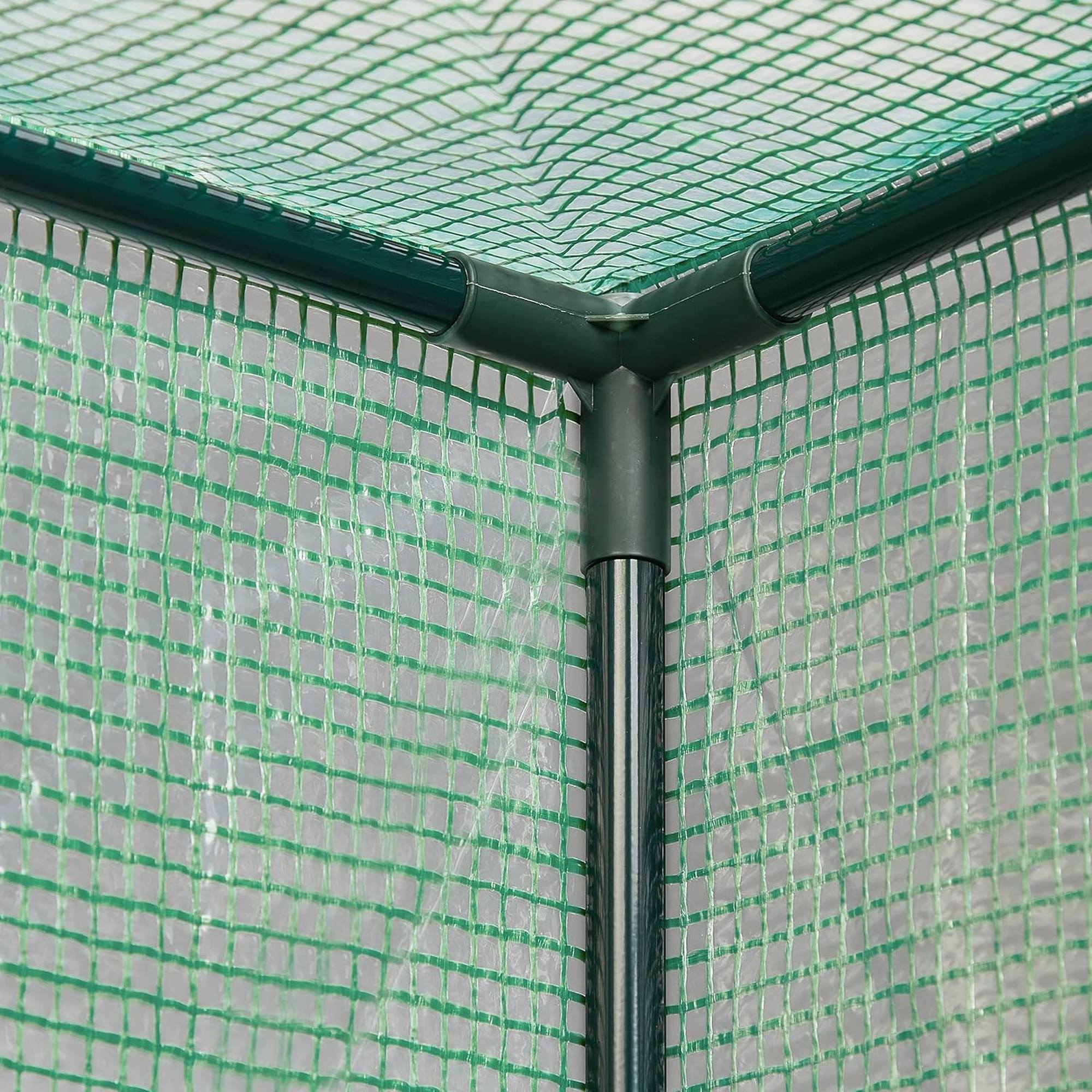 Invernadero de tomate 100x50x150cm con marco de hierro en color verde