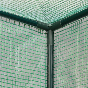 Invernadero de tomate 100x50x150cm con marco de hierro en color verde