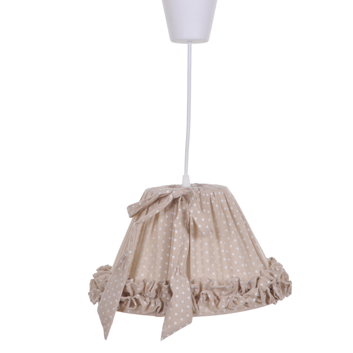 Lampada Da Appendere. Altezza 17,5 Cm - Pezzi 1 - 32X17,5X32cm - Colore: beige - Bianchi Dino - Lampade E Lampadari