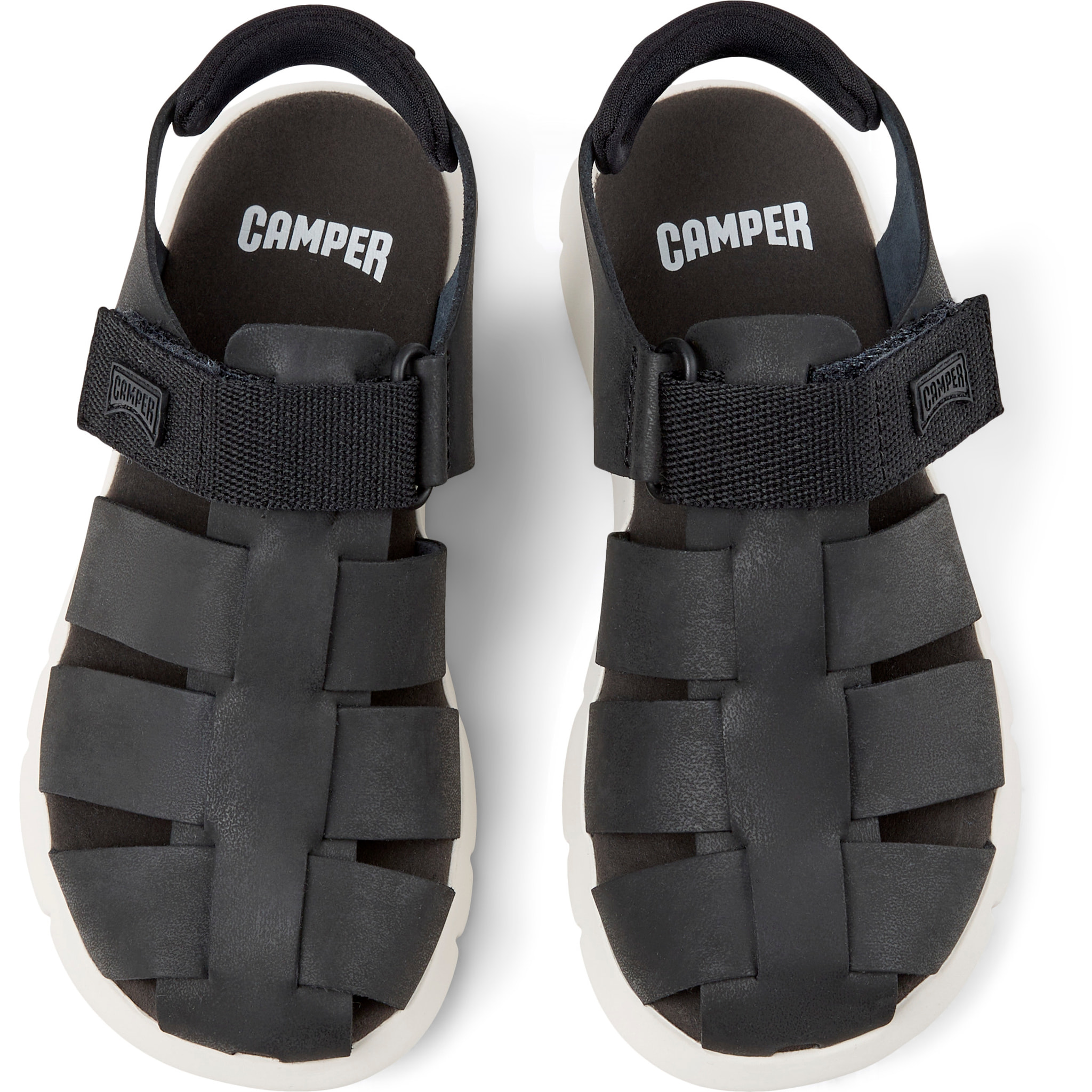 Sandalias - CAMPER Oruga - Negro - Cuero de gamuza