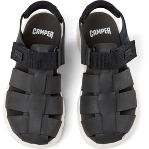 Sandalias - CAMPER Oruga - Negro - Cuero de gamuza