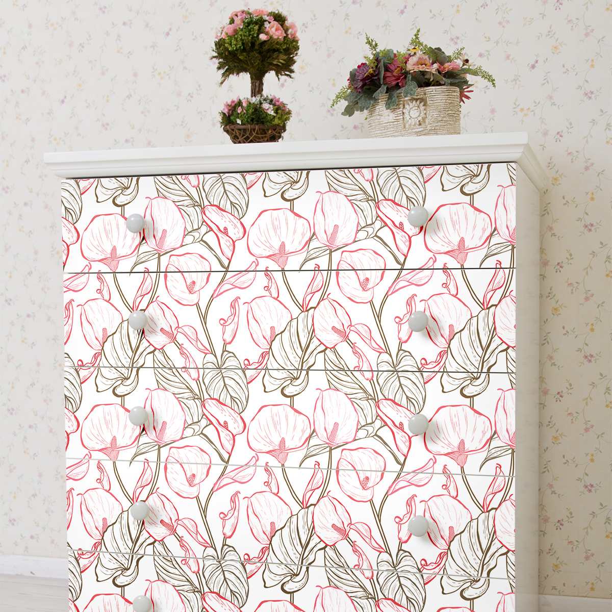 Sticker meuble tropical kinzika 40 x 60 cm