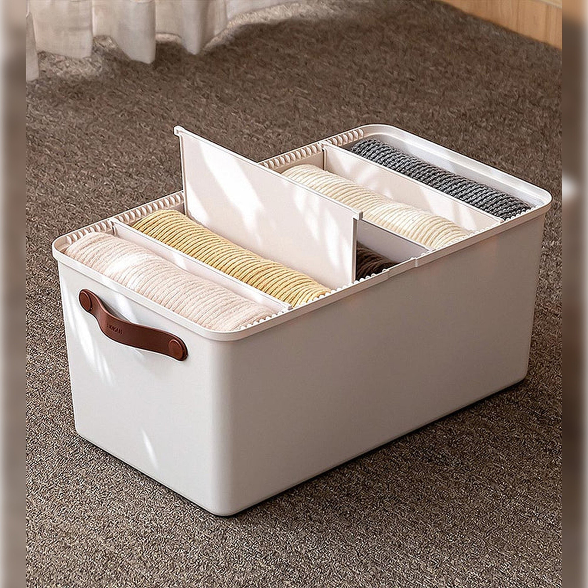 Caja organizadora de ropa interior compartimentada 37,5x25,6x21cm joybos