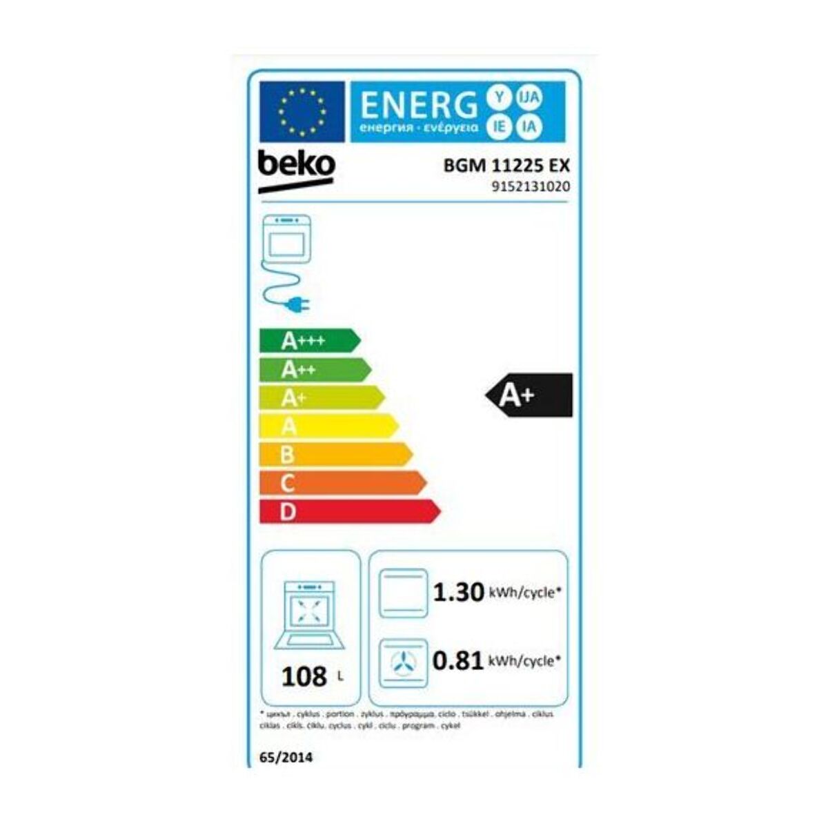 Piano de cuisson gaz BEKO BGM11225EX