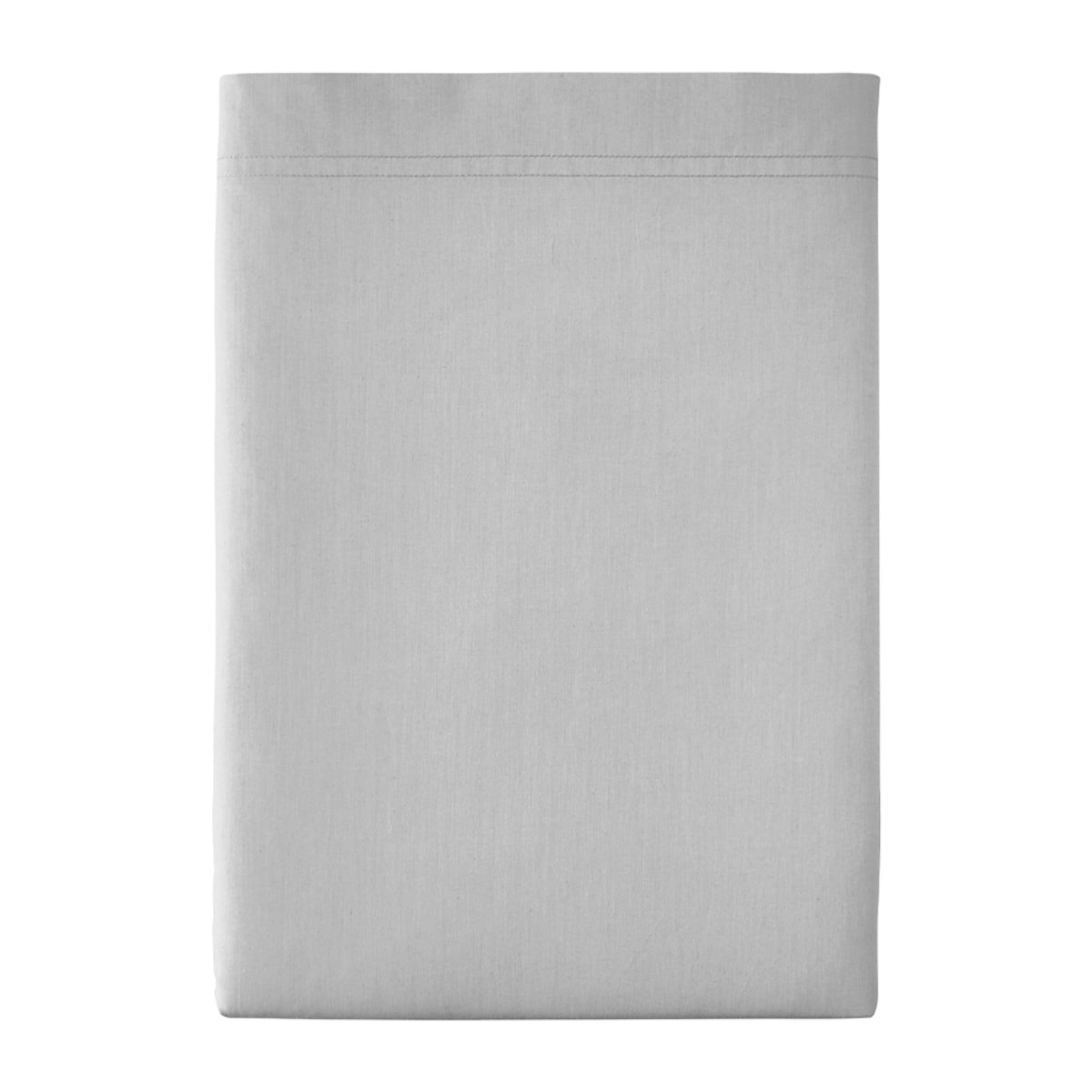 Drap plat uni en percale de coton, PREMIÈRE, Gris Galet
