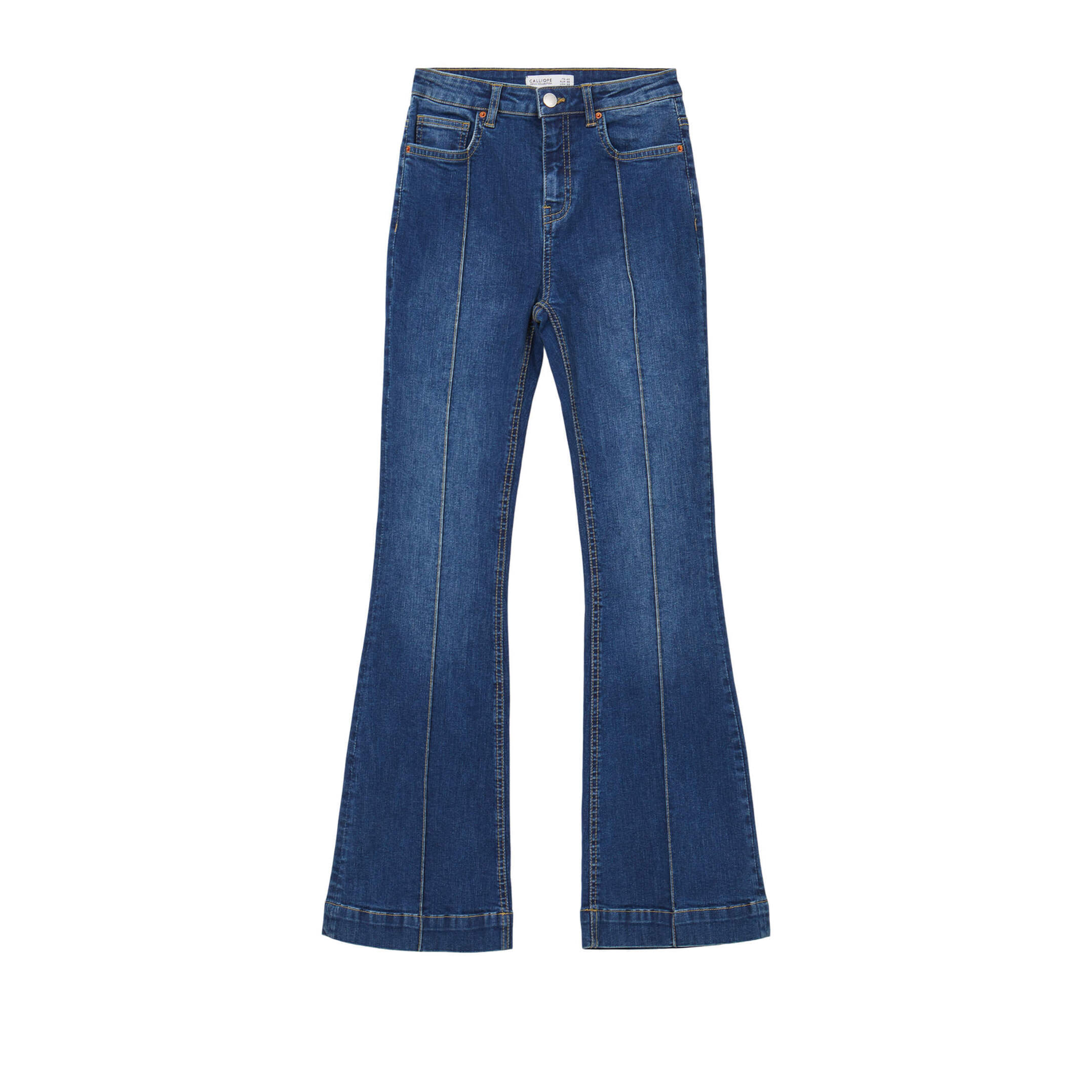 Jeans flare con nervature