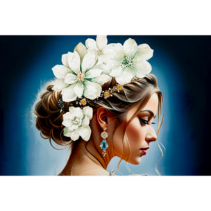 DIPINTO SU TELA LACCATO ISABEL C/CORNICE -A- CM 72X4X102