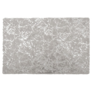 Tapis Imit Fourrure Imp Argente Gris 120x170cm