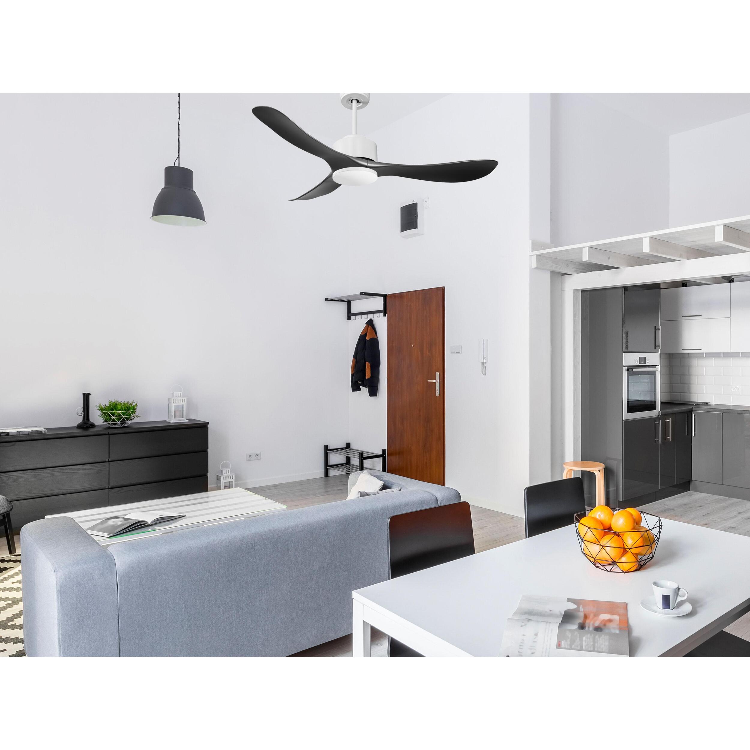Ventilateur de plafond ø132 cm avec Wifi Réversible Hypersilence 40   W Blanc