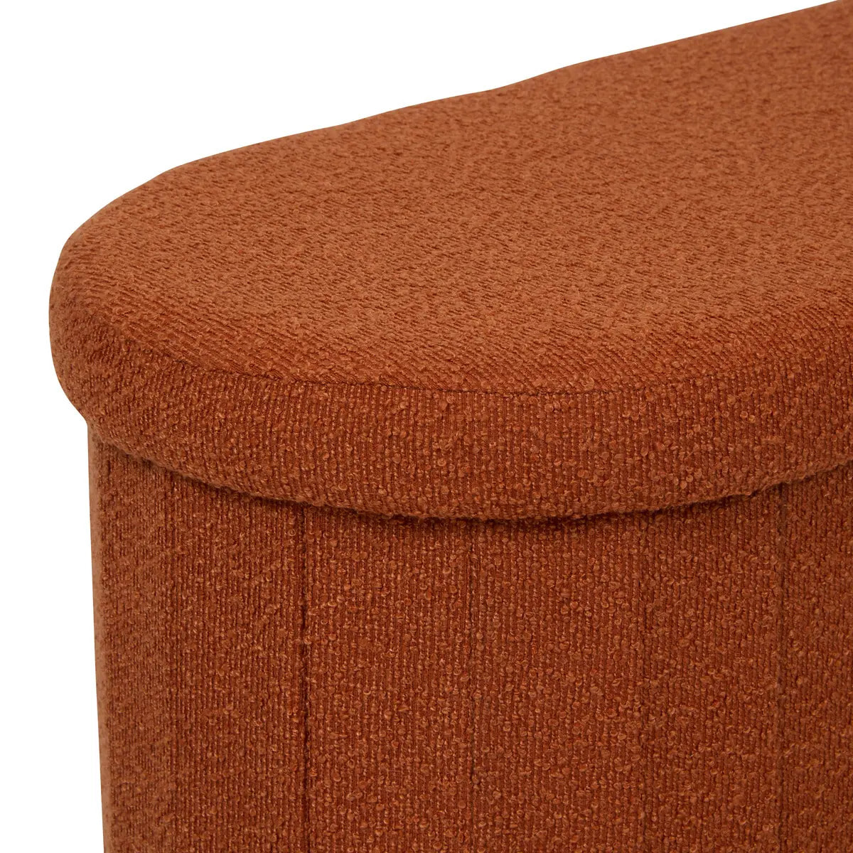 Pouf Fink ovale pliable 38x76cm ambre